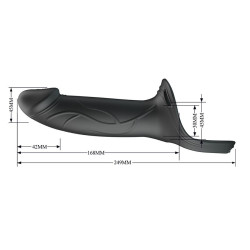 PRETTY LOVE - LANDON BLACK VIBRATING STRAP-ON – Produktansicht 7