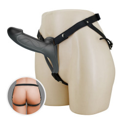 PRETTY LOVE - LANDON BLACK VIBRATING STRAP-ON – Produktansicht 8