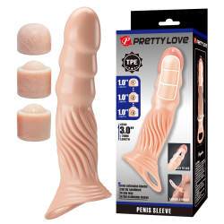 PRETTY LOVE – STRUKTURIERTE PENISHÜLLE MIT VERLÄNGERUNGEN – Produktansicht 2