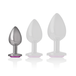 INTENSE - ALUMINIUMMETALL-ANALSPLUG MIT ROSAFARBENEM KRISTALL, GRÖSSE S – Produktansicht 5
