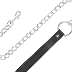 DARKNESS - BEQUEME HALSKETTE MIT LEDERKETTE – Produktansicht 3