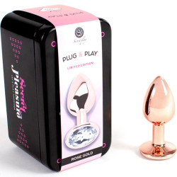 SECRETPLAY - METALL-BUTT-PLUG ROSÉGOLD, KLEINE GRÖSSE 7 CM – Produktansicht 2