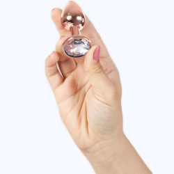SECRETPLAY - METALL-BUTT-PLUG ROSÉGOLD, KLEINE GRÖSSE 7 CM – Produktansicht 3