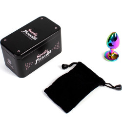 SECRETPLAY - BUTT PLUG AUS METALL REGENBOGEN, KLEINE GRÖSSE 7 CM – Produktansicht 4