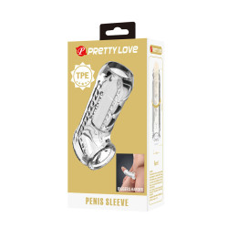 PRETTY LOVE - TRANSPARENTE, STRUKTURIERTE PENISHÜLLE – Produktansicht 8