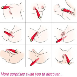 ARMONY - SHADOW VIBRATOR DOPPELKOPF TEASING ROT – Produktansicht 2