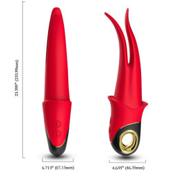 ARMONY - SHADOW VIBRATOR DOPPELKOPF TEASING ROT – Produktansicht 3