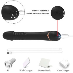 ARMONY - DILDO VIBRATOR SILIKON SCHWARZ – Produktansicht 2