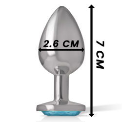 INTENSE - ALUMINIUM-METALL-ANAL-STECKER, BLAUES HERZ, GRÖSSE S – Produktansicht 4