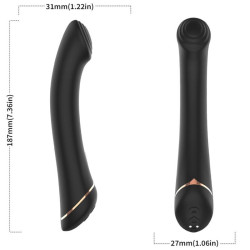ARMONY - VIBRATOR FALTKOPF SILIKON SCHWARZ – Produktansicht 3