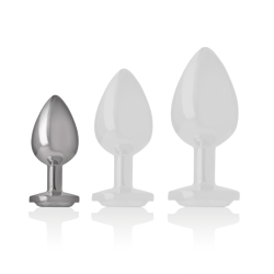 INTENSE - WHITE HEART ALUMINIUM METALL ANAL PLUG GRÖSSE S – Produktansicht 5