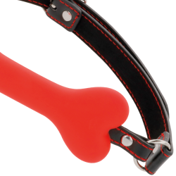 DARKNESS - ROTER KNOCHEN-SILIKON-Knebel – Produktansicht 3