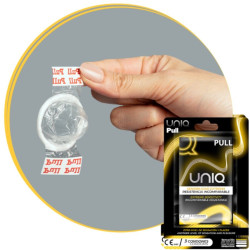 UNIQ - PULL LATEXFREIE KONDOME MIT STREIFEN 3 EINHEITEN – Produktansicht 2