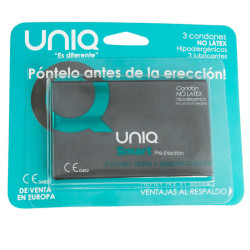 UNIQ - SMART LATEX FREE PRE-ERECTION CONDOMS 3 UNITS – Produktansicht 3