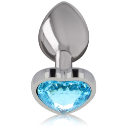 INTENSE - ALUMINIUM-METALL-ANAL-STECKER, BLAUES HERZ, GRÖSSE M – Produktansicht 2