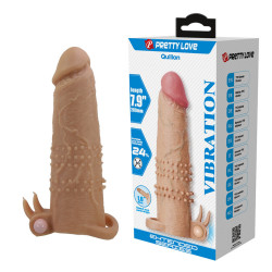 PRETTY LOVE - QUILLON PENISHÜLLE MIT KLITORISSTIMULATOR UND VIBRATION – Produktansicht 2