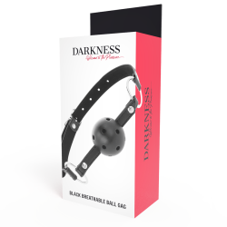DARKNESS - SCHWARZER ATMUNGSAKTIVER Knebel – Produktansicht 4