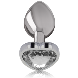 INTENSE - ALUMINIUM-METALL-ANAL-STECKER, WEISSES HERZ, GRÖSSE M – Produktansicht 2