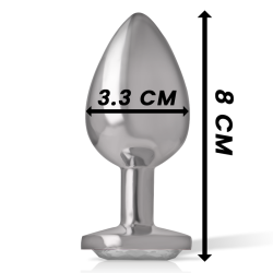 INTENSE - ALUMINIUM-METALL-ANAL-STECKER, WEISSES HERZ, GRÖSSE M – Produktansicht 4
