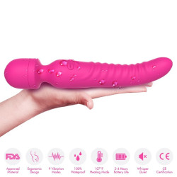 ARMONY - MISSION MASSAGER & VIBRATOR WÄRMEEFFEKT FUCHSIA – Produktansicht 3