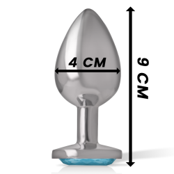 INTENSE - ALUMINIUM-METALL-ANAL-STECKER BLAUES HERZ, GRÖSSE L – Produktansicht 4