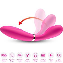 ARMONY - Y-WAND MASSAGER & VIBRATOR DOPPELKOPF FUCHSIA – Produktansicht 3