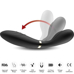 ARMONY - Y-WAND MASSAGER & VIBRATOR DOPPELKOPF SCHWARZ – Produktansicht 3