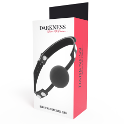 DARKNESS - KNEBEL AUS SCHWARZEM SILIKON – Produktansicht 4