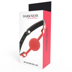 DARKNESS - KNEBEL AUS ROTEM SILIKON – Produktansicht 4