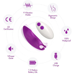 ARMONY - HONEYBEE TRAGBARES HÖSCHEN VIBRATOR G-SPOT FERNBEDIENUNG FUCHSIA – Produktansicht 6