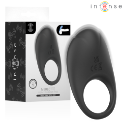INTENSE - MERLOTTE ANILLO VIBRADOR CON ESTIMULACIÓN DE CLÍTORIS NEGRO – Produktansicht 2