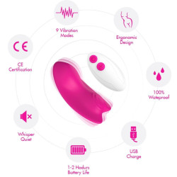ARMONY - BUTTERFLY TRAGBARES HÖSCHEN VIBRATOR FERNBEDIENUNG ROSA – Produktansicht 3
