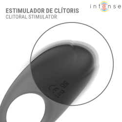 INTENSE - MERLOTTE ANILLO VIBRADOR CON ESTIMULACIÓN DE CLÍTORIS NEGRO – Produktansicht 6