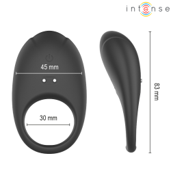 INTENSE - MERLOTTE ANILLO VIBRADOR CON ESTIMULACIÓN DE CLÍTORIS NEGRO – Produktansicht 7
