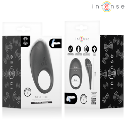 INTENSE - MERLOTTE ANILLO VIBRADOR CON ESTIMULACIÓN DE CLÍTORIS NEGRO – Produktansicht 10