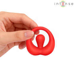 INTENSE - RUSSELL ANILLO VIBRADOR CON ESTIMULACIÓN DE CLÍTORIS ROJO – Produktansicht 4
