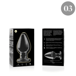 NEBULA SERIES BY IBIZA - MODELL 3 ANALPLUG BOROSILIKATGLAS – Produktansicht 4
