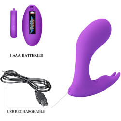 PRETTY LOVE - IDABELLE VIBRATION & PULSATION FERNBEDIENUNG VIOLETT – Produktansicht 5