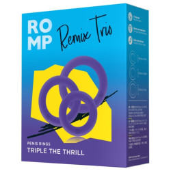 ROMP - REMIX TRIO SET MIT 3 LILA SILIKON-PENISRINGEN – Produktansicht 6