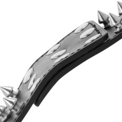DARKNESS - SKULLS AND BONES SCHWARZE HANDSCHELLEN MIT SPIKES – Produktansicht 3