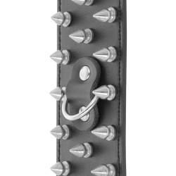 DARKNESS - SKULLS AND BONES SCHWARZE HANDSCHELLEN MIT SPIKES – Produktansicht 5