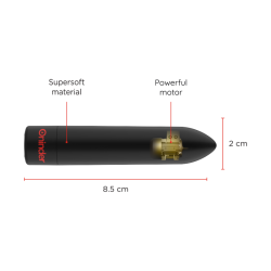 ONINDER - BERLIN BULLET VIBRATOR SCHWARZ 9 MODI 8,5 X 2 CM - KOSTENLOSE APP – Produktansicht 4