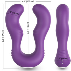 ARMONY - SERAPH VIBRATOR DOPPELTE FERNBEDIENUNG LILA – Produktansicht 3