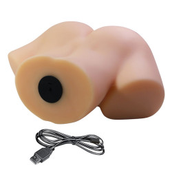 CRAZY BULL - VIVIAN DOPPELTER VAGINAL- UND ANALVIBRATIONSMASTURBATOR FLESH – Produktansicht 7