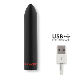 ONINDER - BERLIN BULLET VIBRATOR SCHWARZ 9 MODI 8,5 X 2 CM - KOSTENLOSE APP – Produktansicht 7