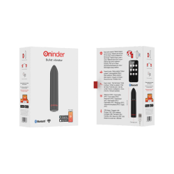 ONINDER - BERLIN BULLET VIBRATOR SCHWARZ 9 MODI 8,5 X 2 CM - KOSTENLOSE APP – Produktansicht 8
