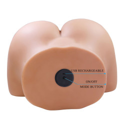 CRAZY BULL - JULIA XXL DOPPELTER VAGINAL- UND ANALVIBRATIONSMASTURBATOR FLESH – Produktansicht 6