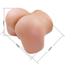 CRAZY BULL - JULIA XXL DOPPELTER VAGINAL- UND ANALVIBRATIONSMASTURBATOR FLESH – Produktansicht 7