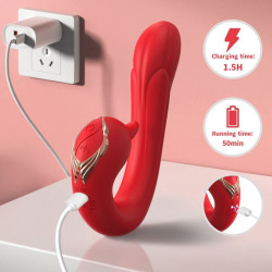 ARMONY - DELFIN VIBRATOR MULTIPOSITION & WÄRMEEFFEKT ROT – Produktansicht 4