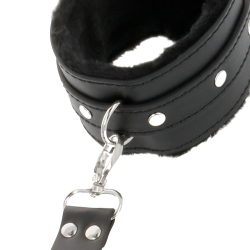 DARKNESS - LEDERHANDSCHELLEN FÜR FÜSSE UND HÄNDE SCHWARZ – Produktansicht 7